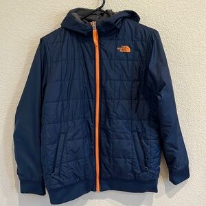 The North face zip up puffer reversible jacket large 14/16